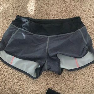 Grey and pink lulu lemon shorts
